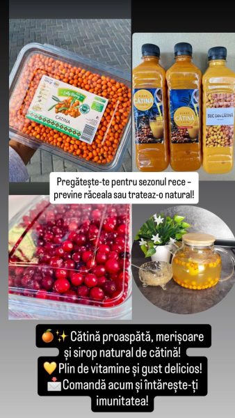 Cătina și meriṣoare Sucuri bio
